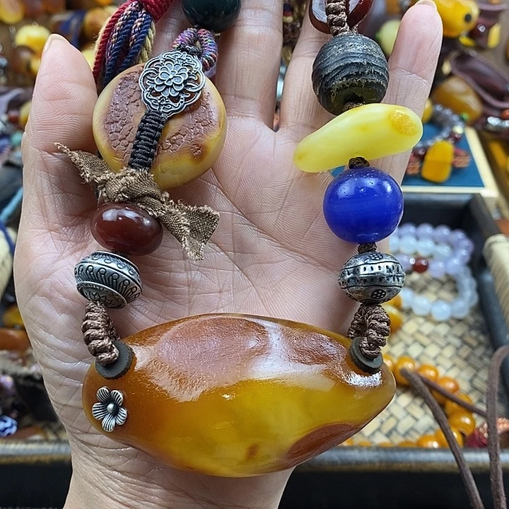 蜜蜡项链未镶嵌项链