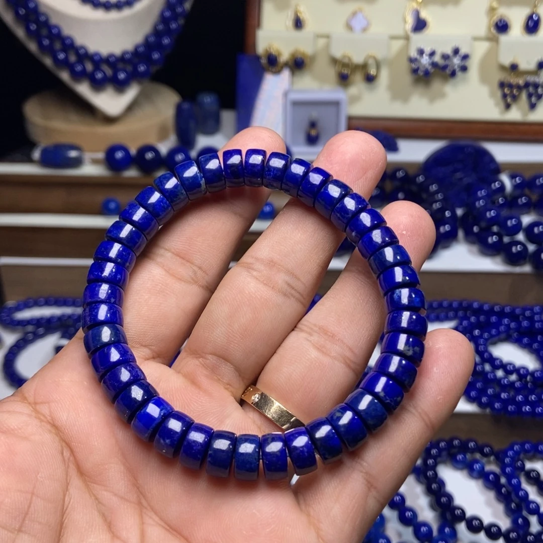 青金石未镶嵌福利 老矿 精品 精工 药片 手串9+