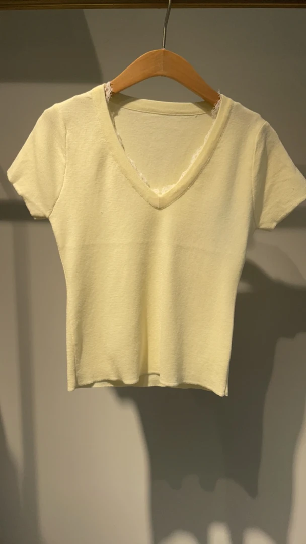 常规款常规短袖厚款纯色夏季毛针织衫毛衣圆领打底衫