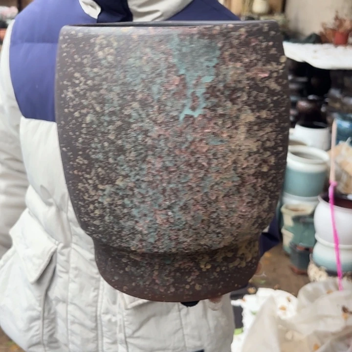 紫砂茶碗泼墨蛋壳一个口径19高度24