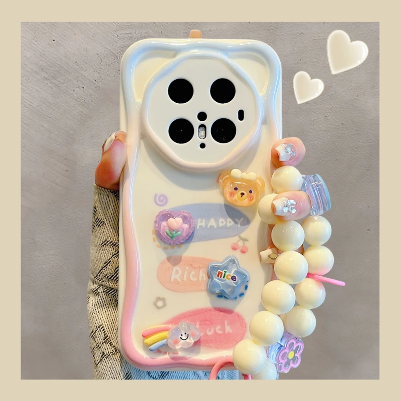 适用华为mate70pro+手机壳卡通兔子小熊mate60pro立体公仔mate50p