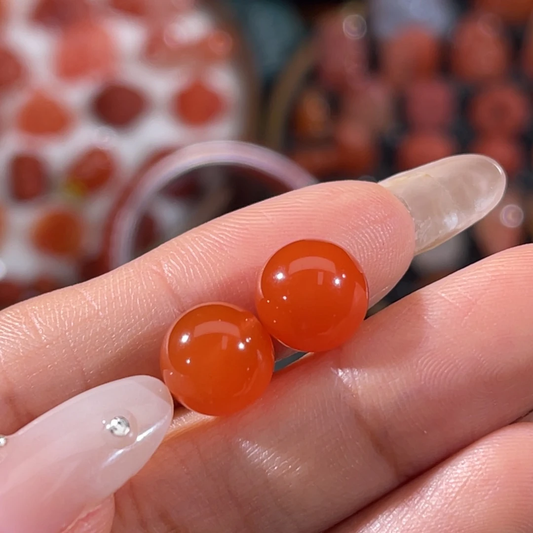 南红玛瑙未镶嵌圆珠 9.5mm左右 不换退