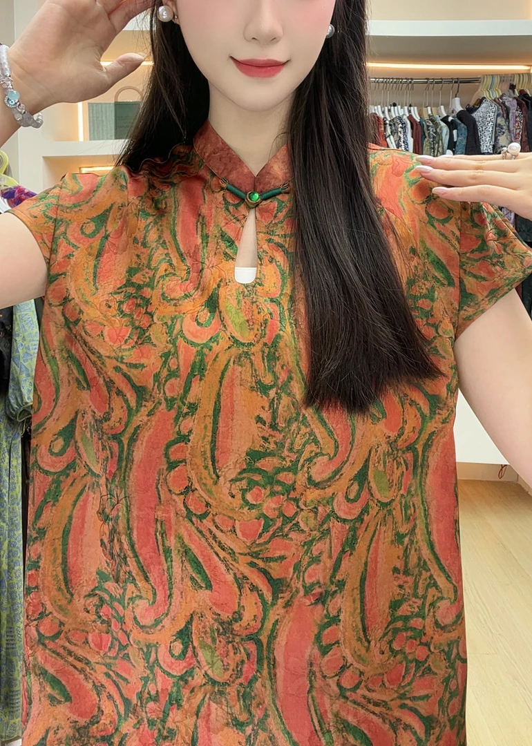 {工厂直营}2025夏季时尚新中式旗袍连衣裙夏装减龄连衣裙A231