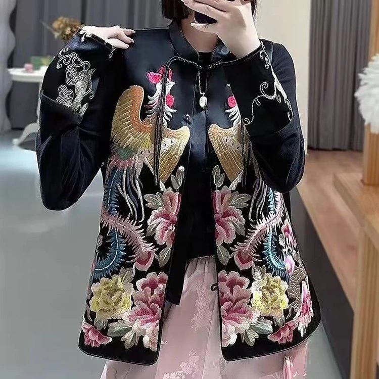 复古新中式国风潮重工刺绣新款马夹时尚休闲百搭春季马甲气质立领