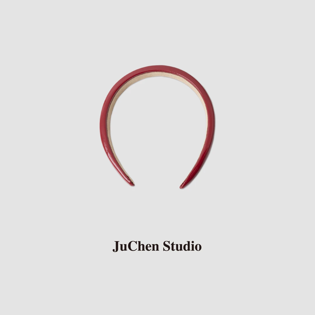 高饱和新年红 皮质显白高颅顶舒适不勒头本命年发箍SP241220