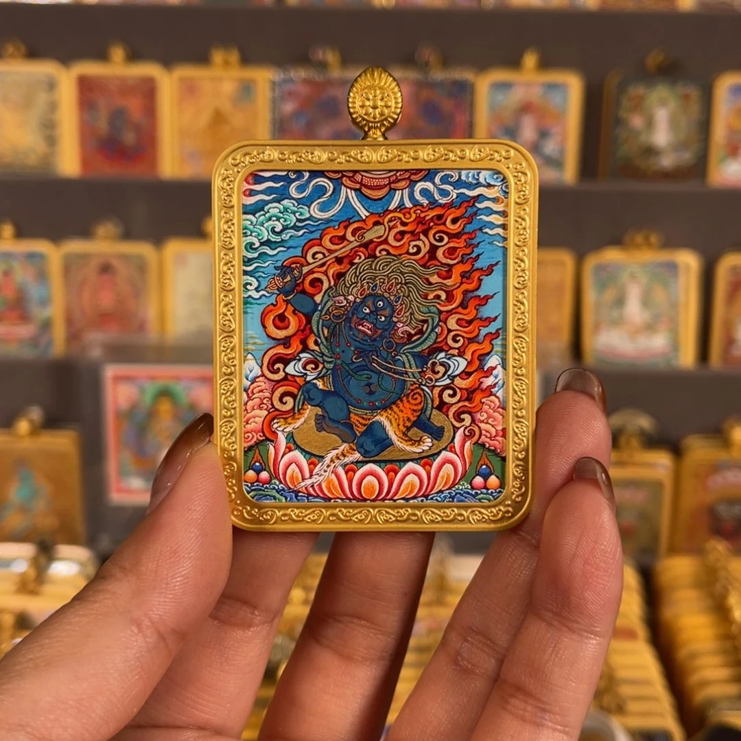 吊坠不动青海热贡唐卡