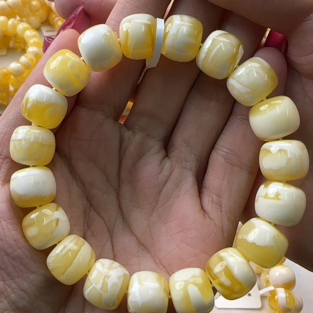 琥珀未镶嵌手链蜜蜡手串