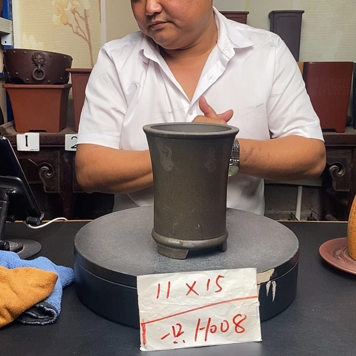 紫砂花盆货号一只H008