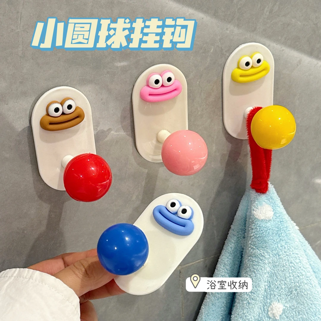 新款多巴胺浴室挂钩免打孔无痕挂衣钩强力承重卫生间毛巾粘钩批发