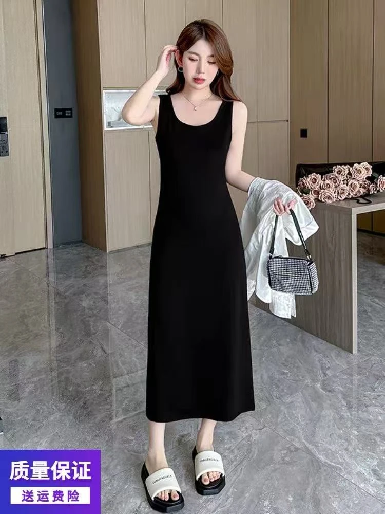小众高级感女装连衣裙百搭休闲慵懒风显瘦长款气质打底背心裙