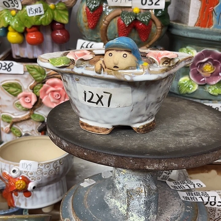 粗陶材质多肉花盆