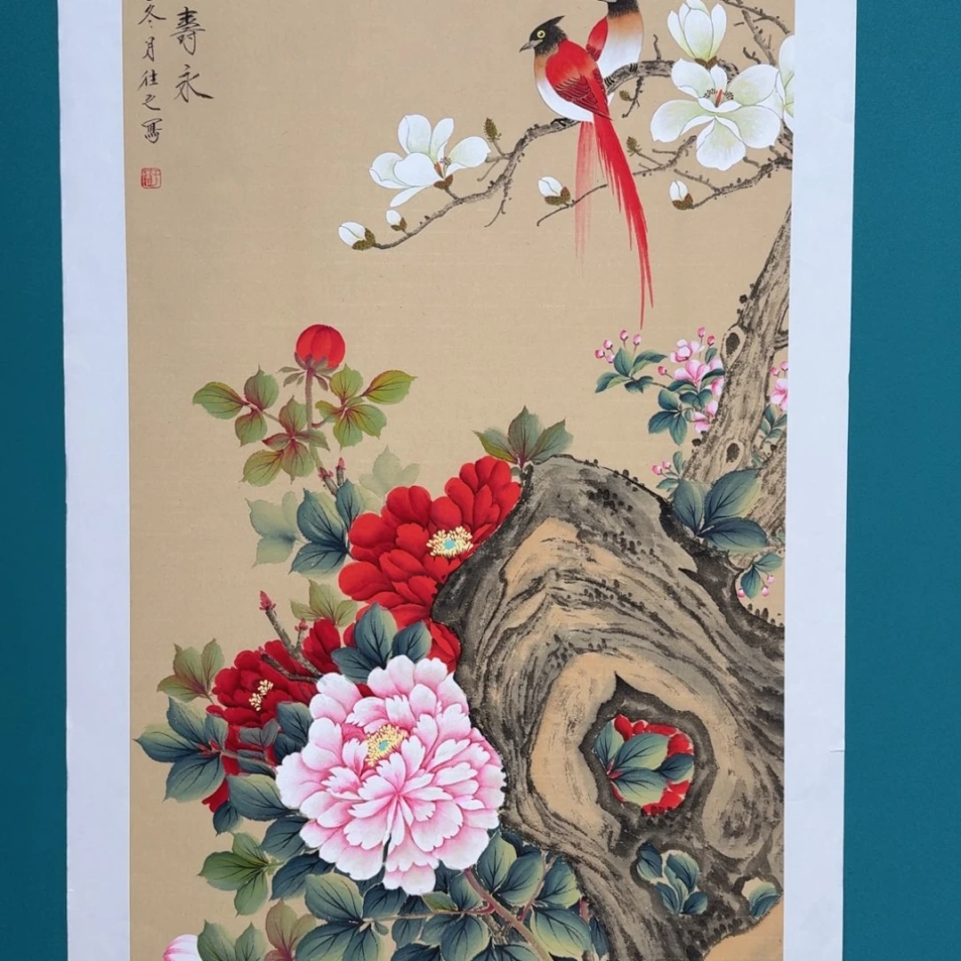 国画纯手绘山水花鸟作品