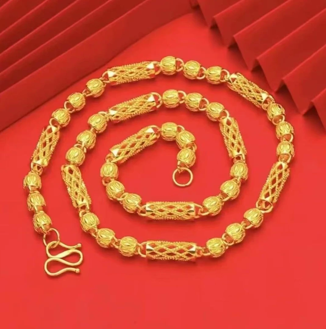 合金项链 【镂空竹节项链】男士男款  空心款式 精美时尚