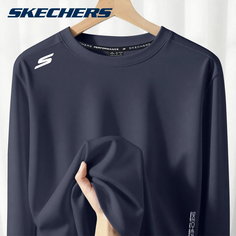 斯凯奇运动卫衣男士2025秋季圆领正品打底休闲套头长袖卫衣男装