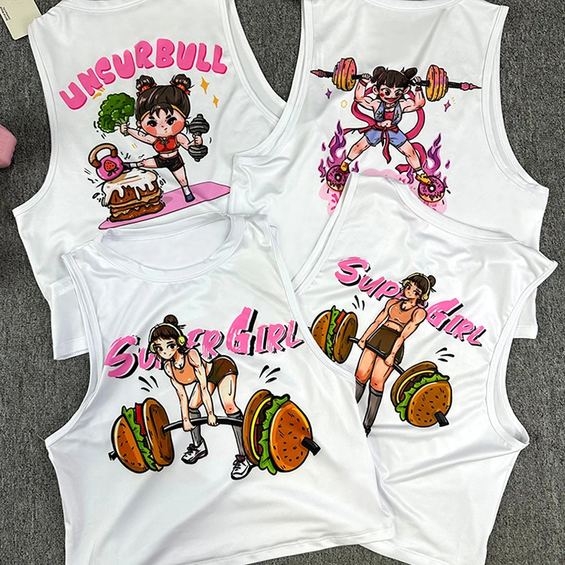 JYTX健身背心训练女短款上衣美式crossfit运动罩衫速干