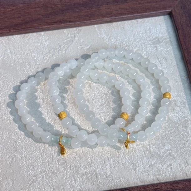 【小院甄选】原创和田白玉约5mm 多样性发一件 2545EJC