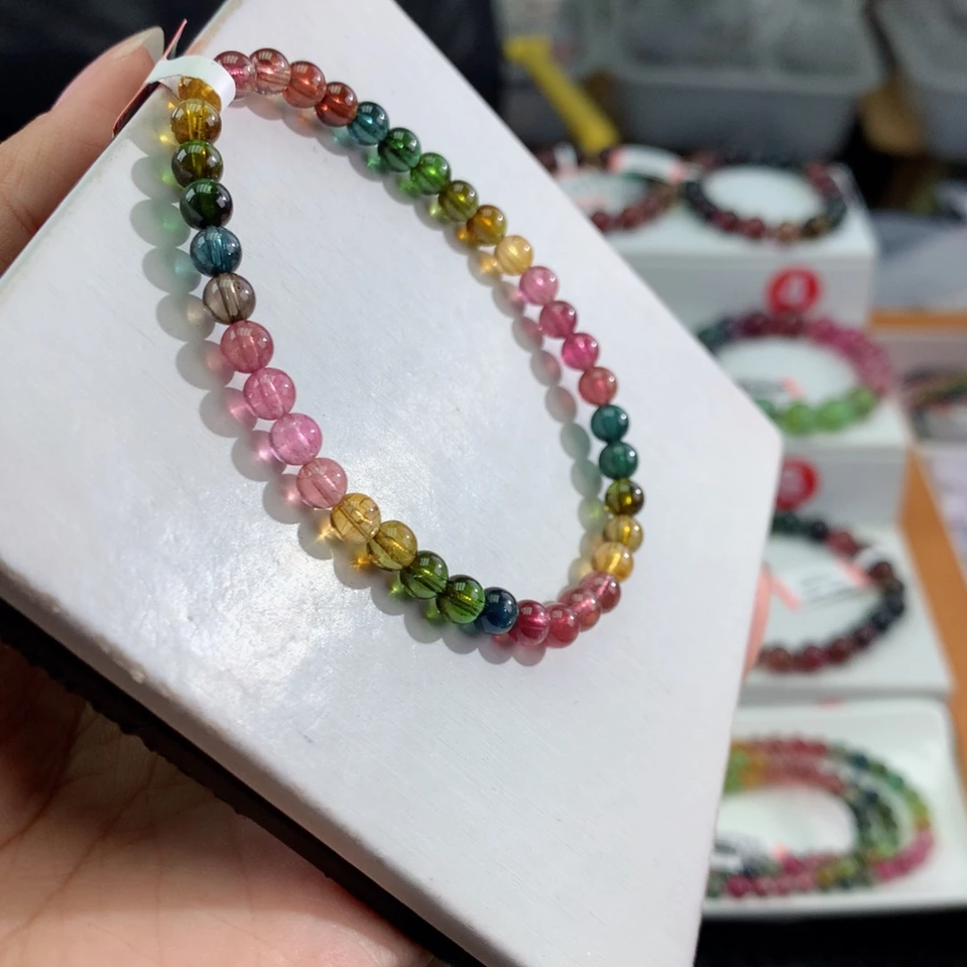 未镶嵌手链碧玺 5.1mm。
