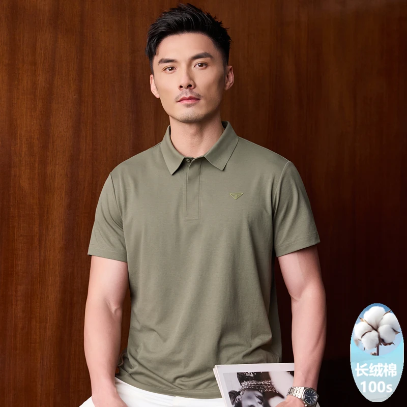 【排汗纤维】夏季薄款polo衫商务男士速干翻领休闲半袖纯色透气短袖