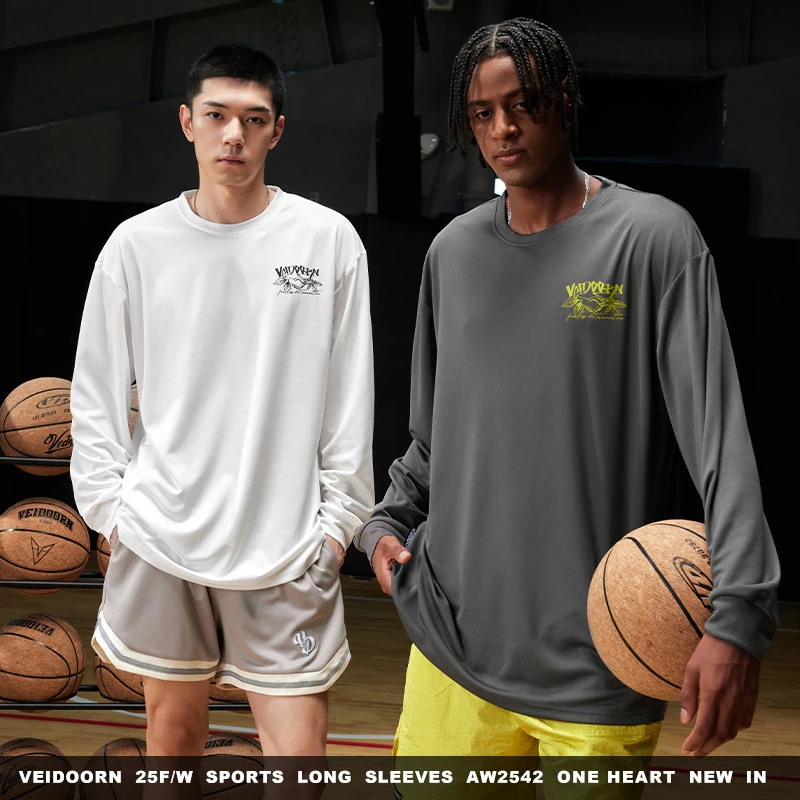 维动新品齐心长袖投篮服运动休闲T恤训练宽松透气秋冬圆领上衣