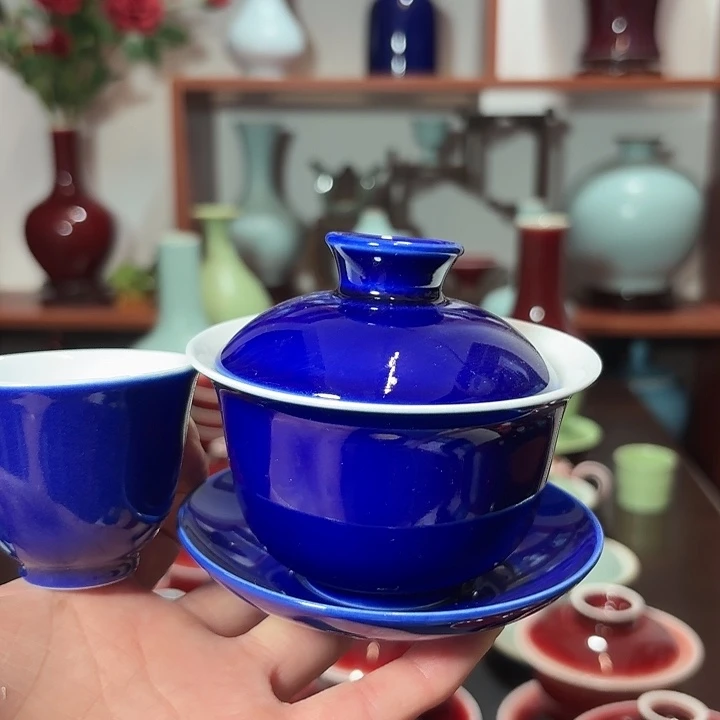 陶瓷景德镇高温陶瓷盖碗