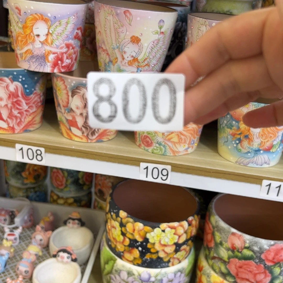 叁***月景德镇炫彩手绘景德镇陶瓷花盆