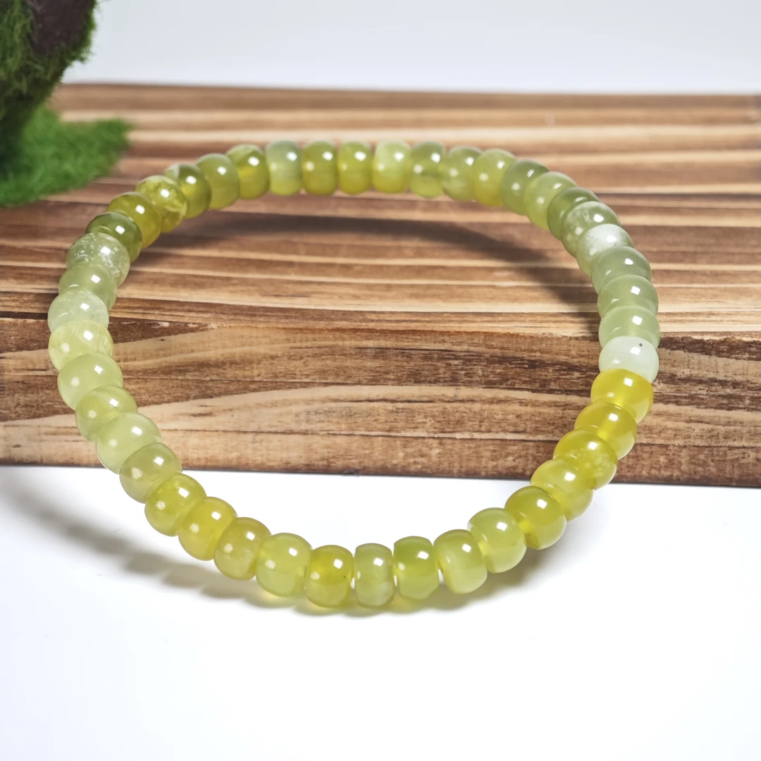 BeadsDance岫玉直切手串4*6mm+ 多样性发一 编号XL1114