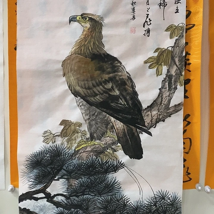 国画李勇中国画雄鹰作品