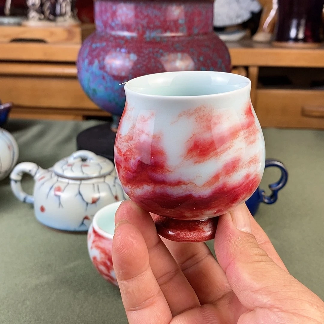 陶瓷玉兰杯玉石釉