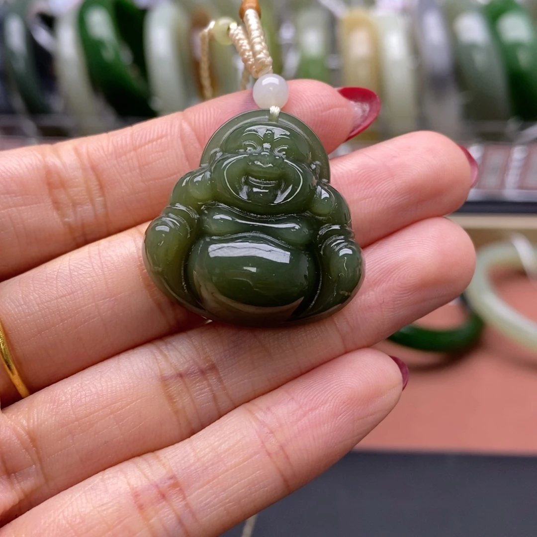 和田玉未镶嵌吊坠(不含链)