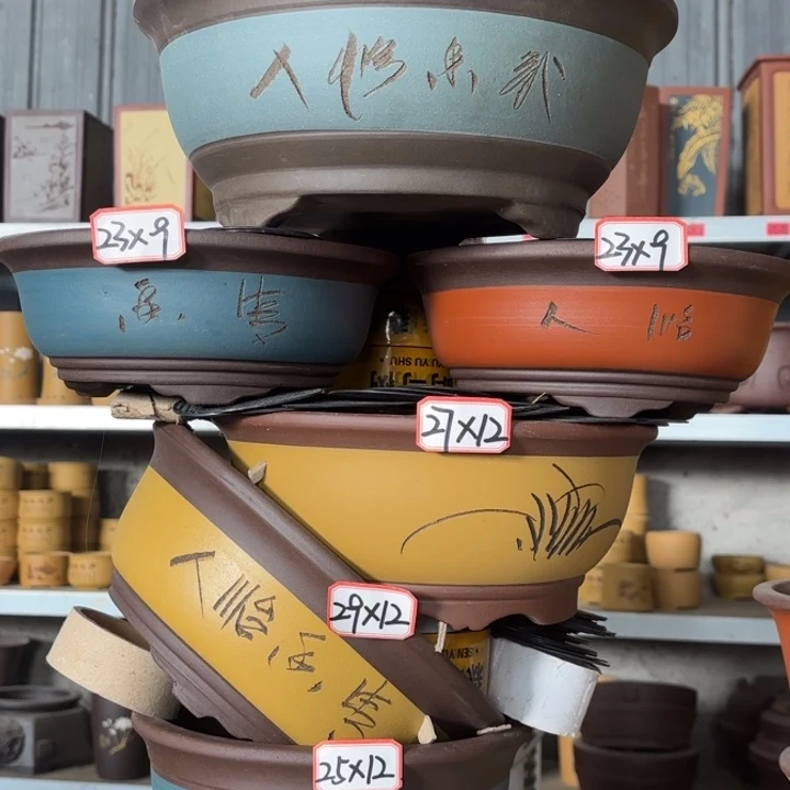 紫砂花盆100-6。