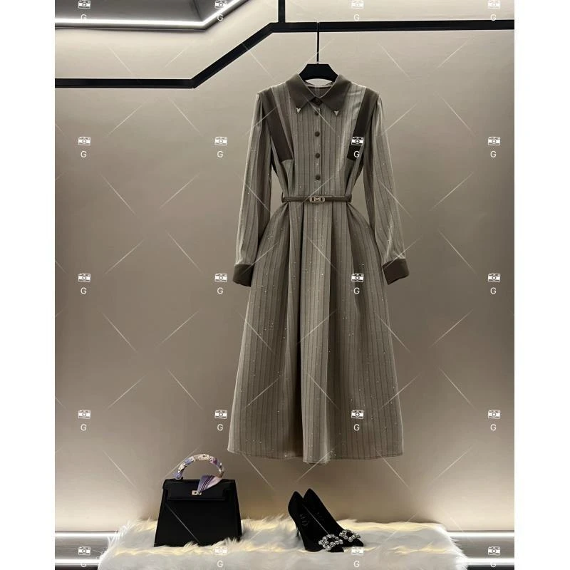 春夏丨设计师轻奢法式印花女士连衣裙 GS-57361