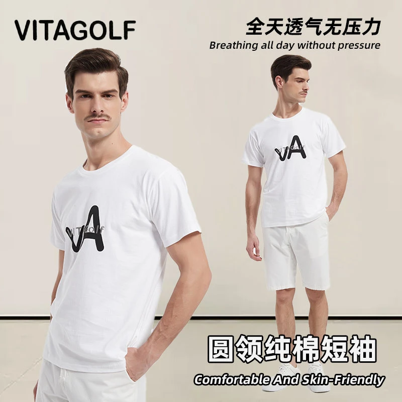 男子简约印花短袖圆领ol春夏夏季宽松型白色健身T恤休闲男款青年