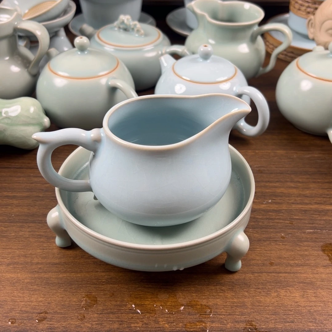 瓷公道杯天青釉水公道杯