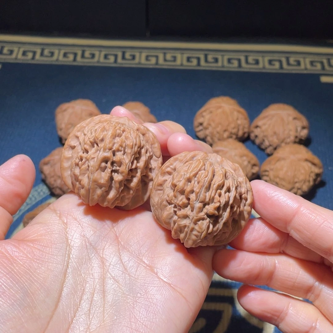 文玩核桃吊坠1号粉红楼子41尺全品