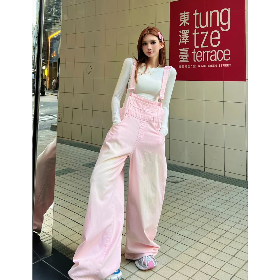 【婉君】秋季时尚休闲百搭阔腿拖地连体裤LWJ25B2K1081