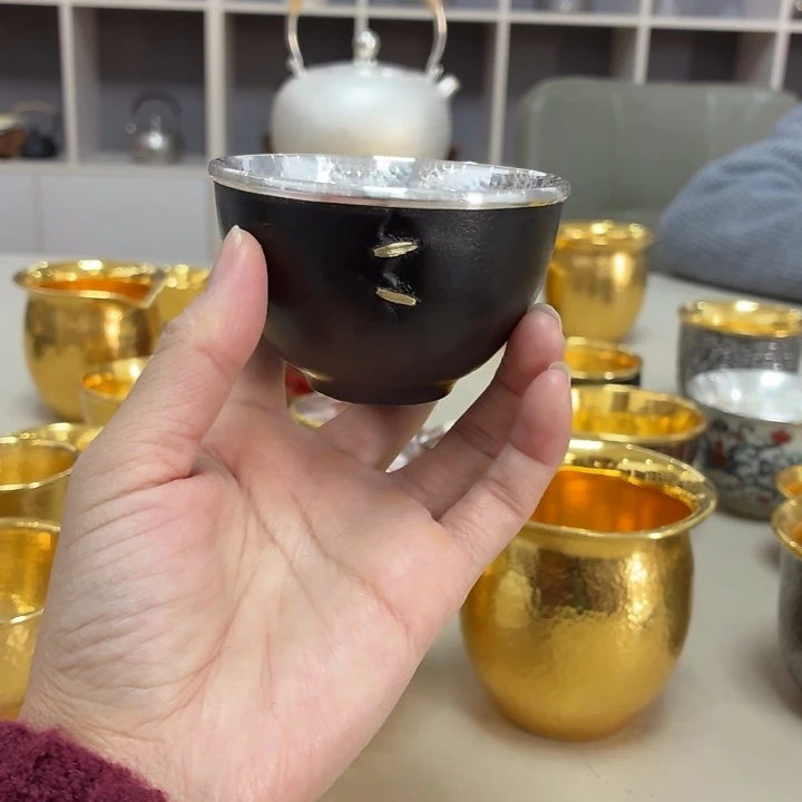 李小鹤铁包银足银20克钜盯杯100毫升