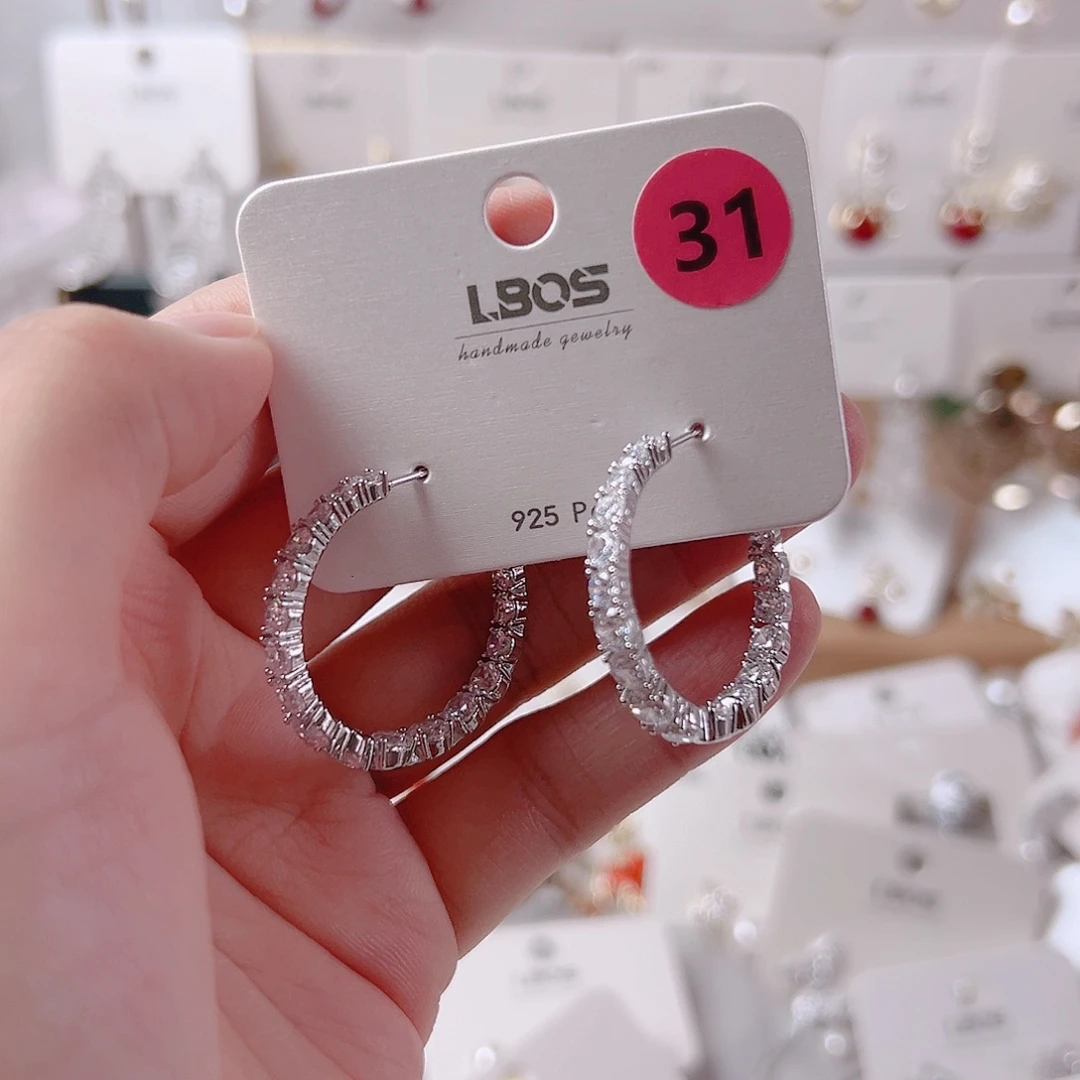 锆石纯铜合金耳环