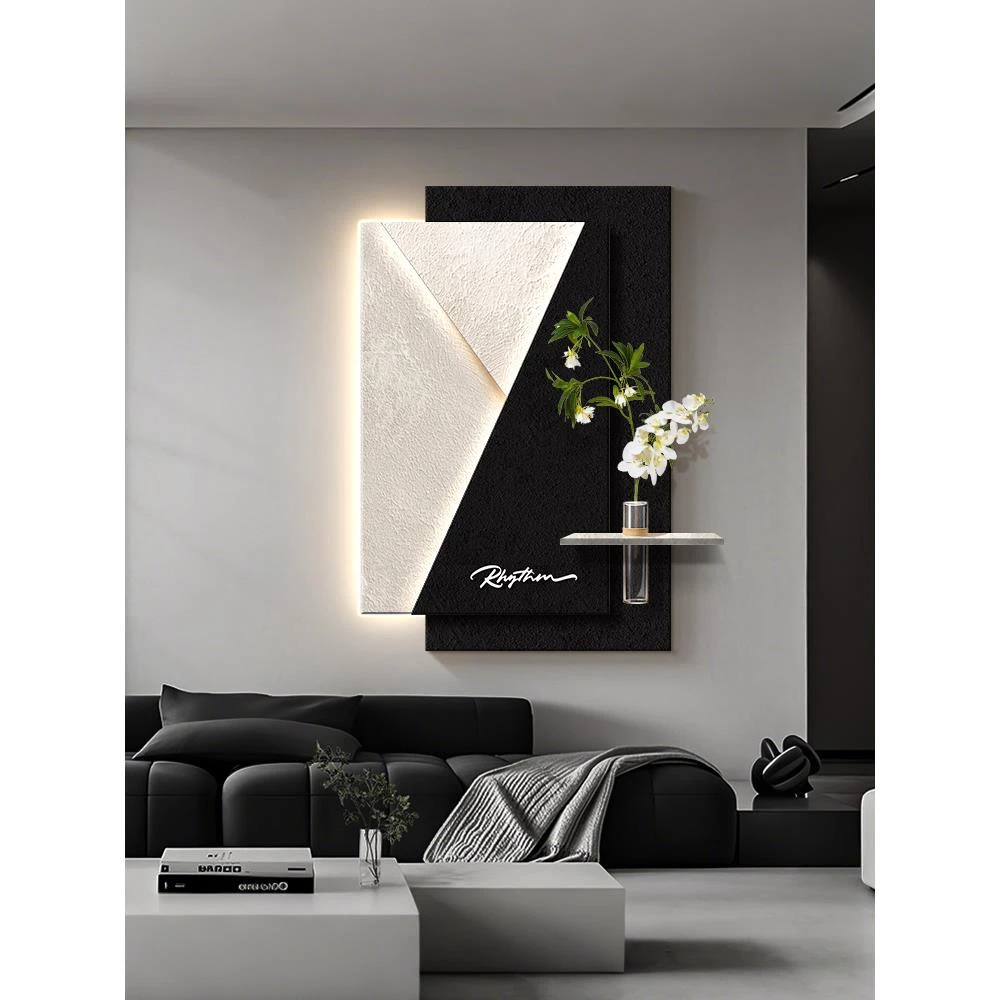 简约现代沙发背景墙装饰画玄关入户门挂画走廊楼梯过道高级感壁画