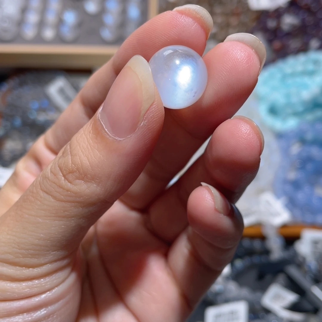 手链未镶嵌长石蓝月光单珠直径14mm