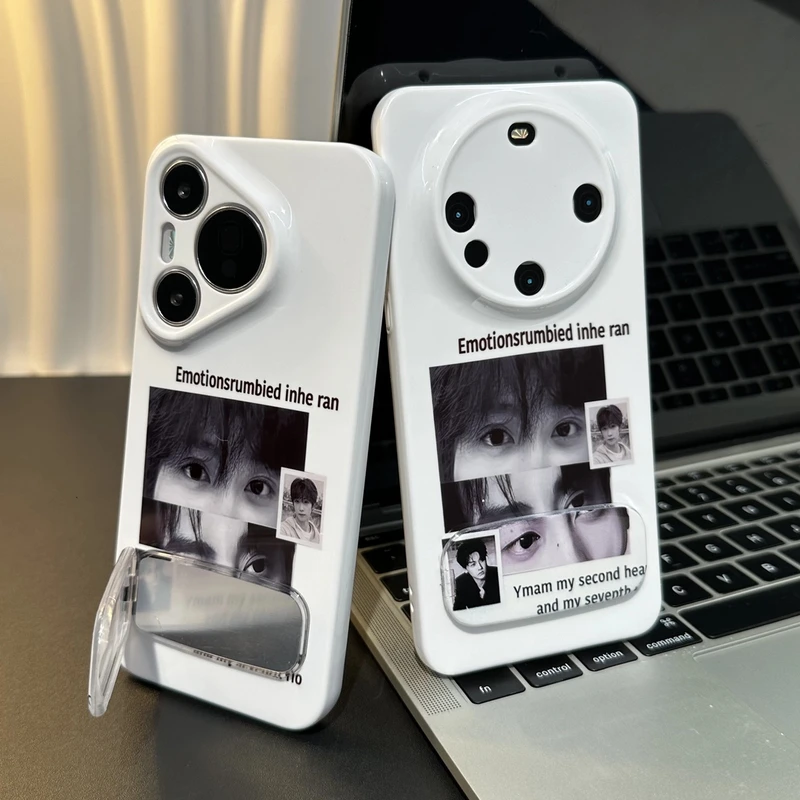 奥菲顿双人眼神镜面支架适用苹果16菲林手机壳华为P70vivoppo小米