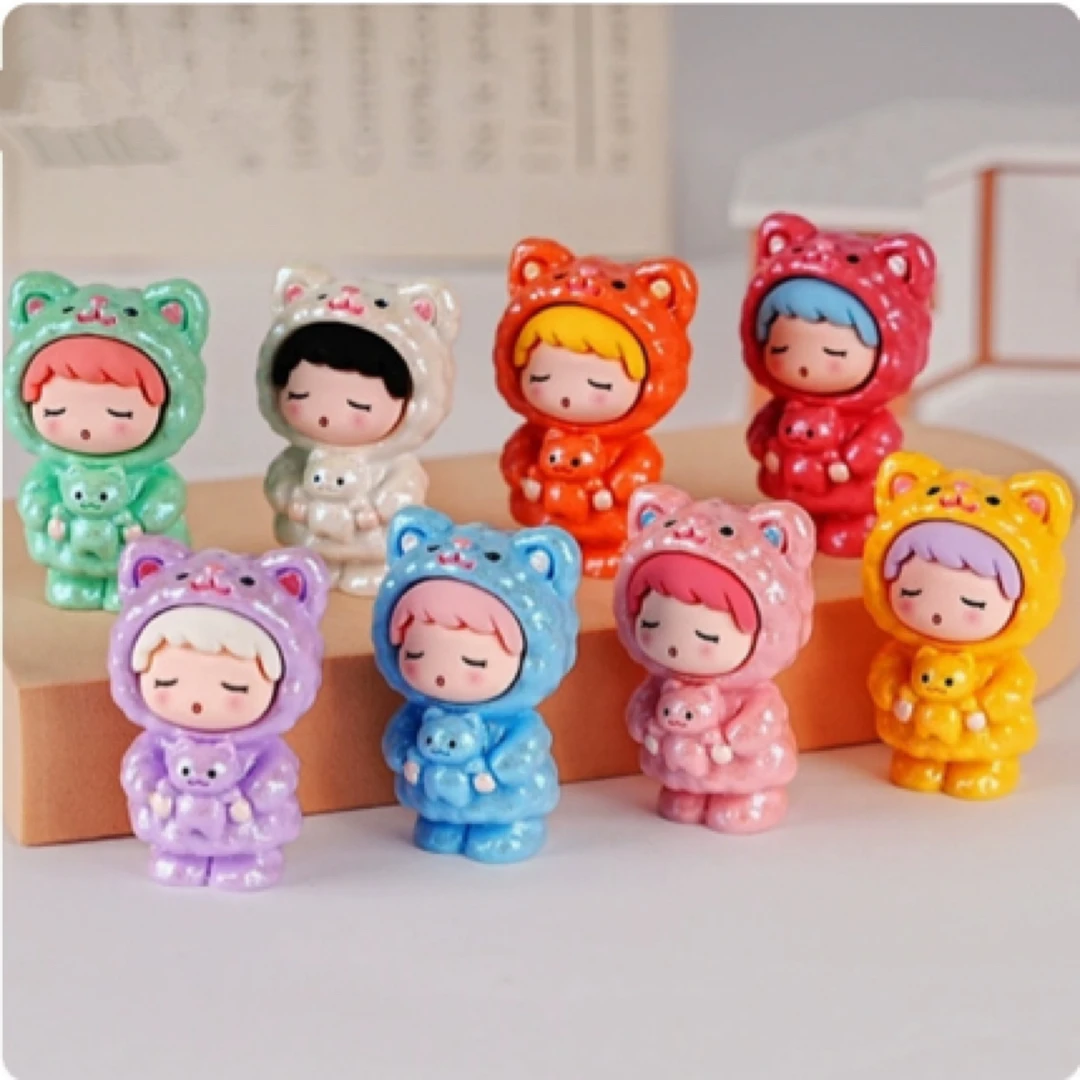 【双许愿+对对碰+九宫格】站姿抱抱猫咪diy饰品树脂车载桌面小摆件