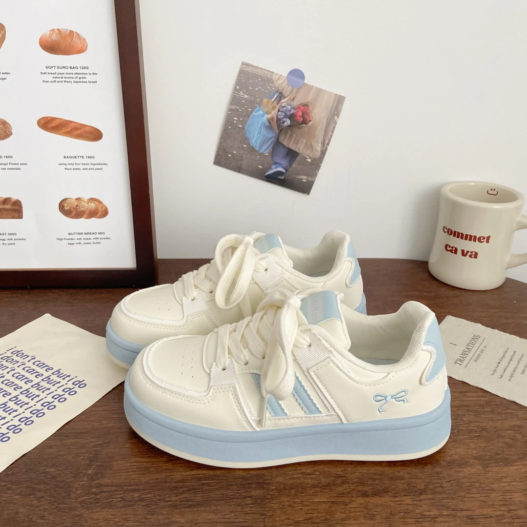 【工厂直营】厚底小白鞋女透气2025夏季新款百搭运动学生休闲板鞋子