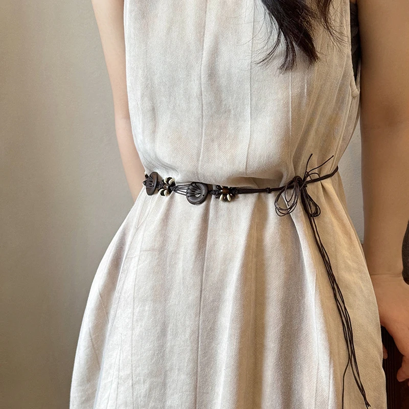 头箍波西米亚风复古编织发带女民族风发箍配饰腰链女新款网纱原创