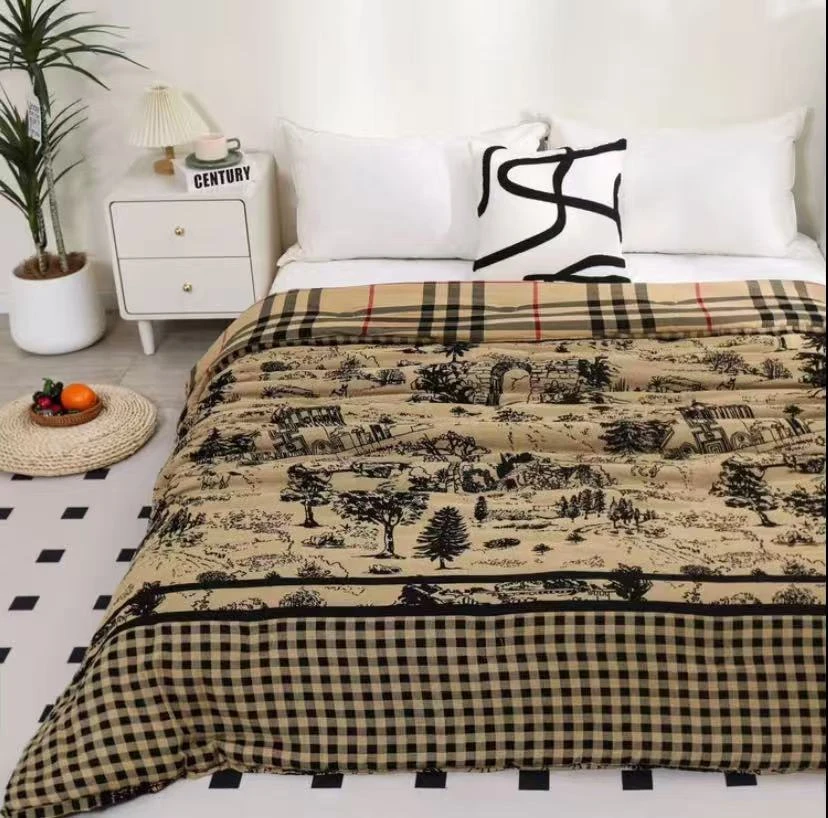 【古镇】200X230色织双层纱棉被柔软透气亲肤可机洗