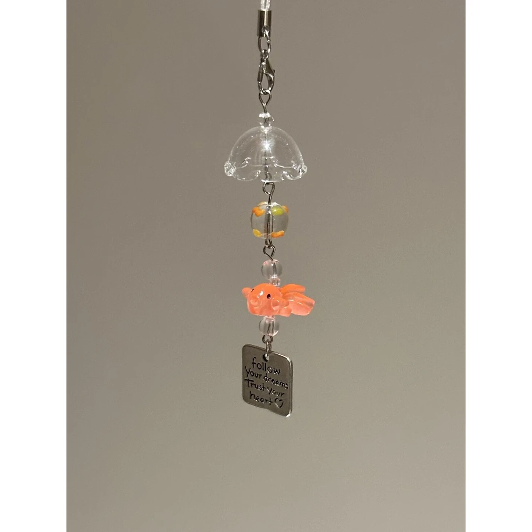 ANNA金鱼梦境手作串珠挂件小鱼风铃手机链彩珠挂家饰软装搭配