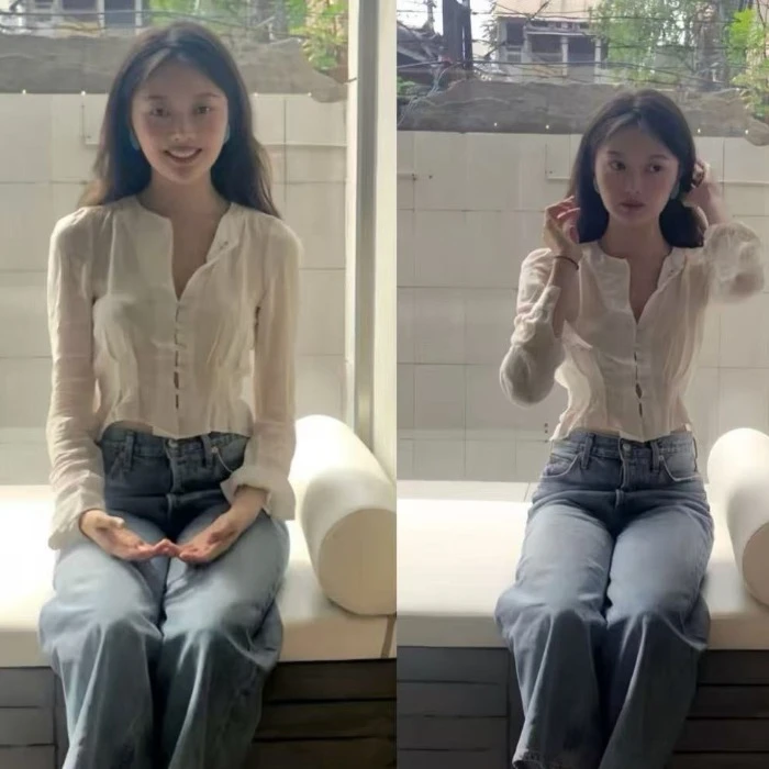 晚晚网红春夏新款法式短款小众收腰漂亮小衬衫长袖纯欲风显瘦上衣