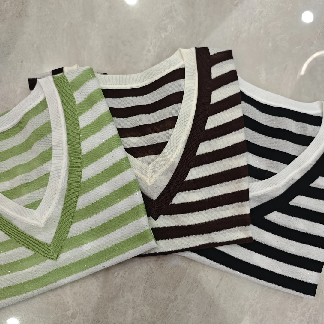 【燕珍时装】2025夏季新款25029时尚百搭超薄气质针织衫 君奴