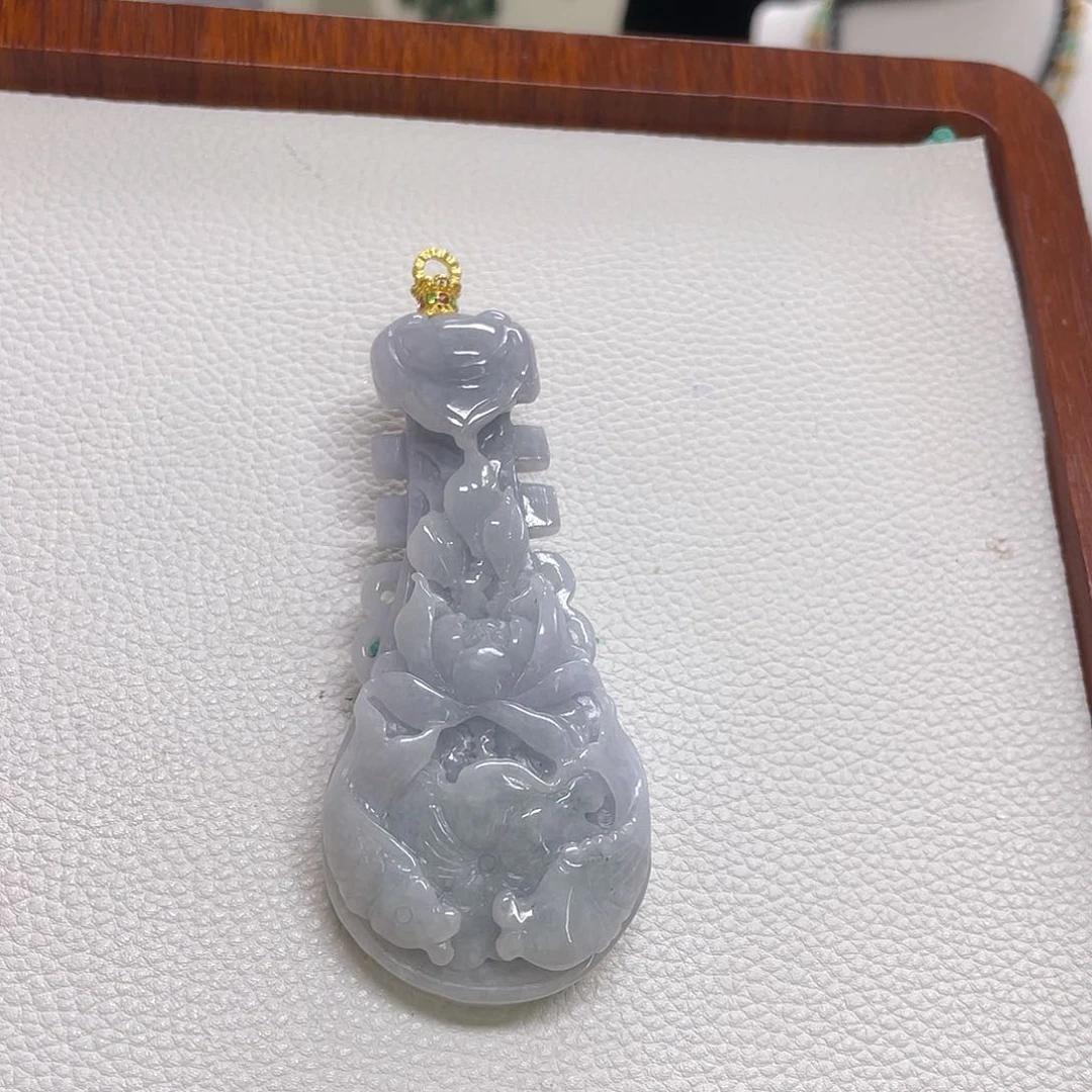 翡翠未镶嵌颈饰紫色知道音