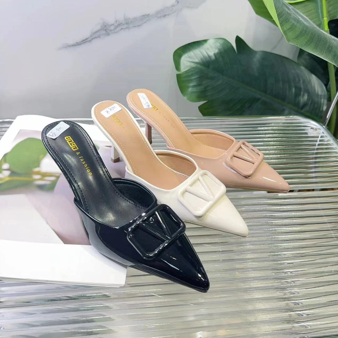 夏休闲款法式拖鞋女新款配裙子仙女风拖鞋206-25(拍大一码)