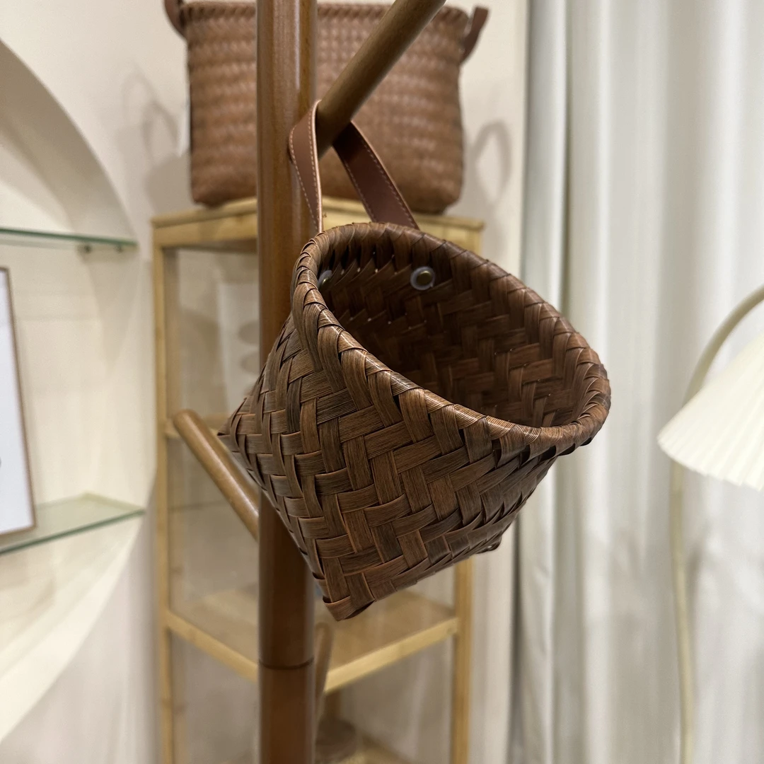 chen-L出口复古手工艺蒜筐杂物筐插花